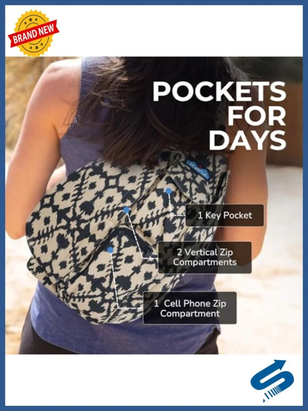Kavu Original Rope Bag Cotton Canvas Crossbody Sling Travel